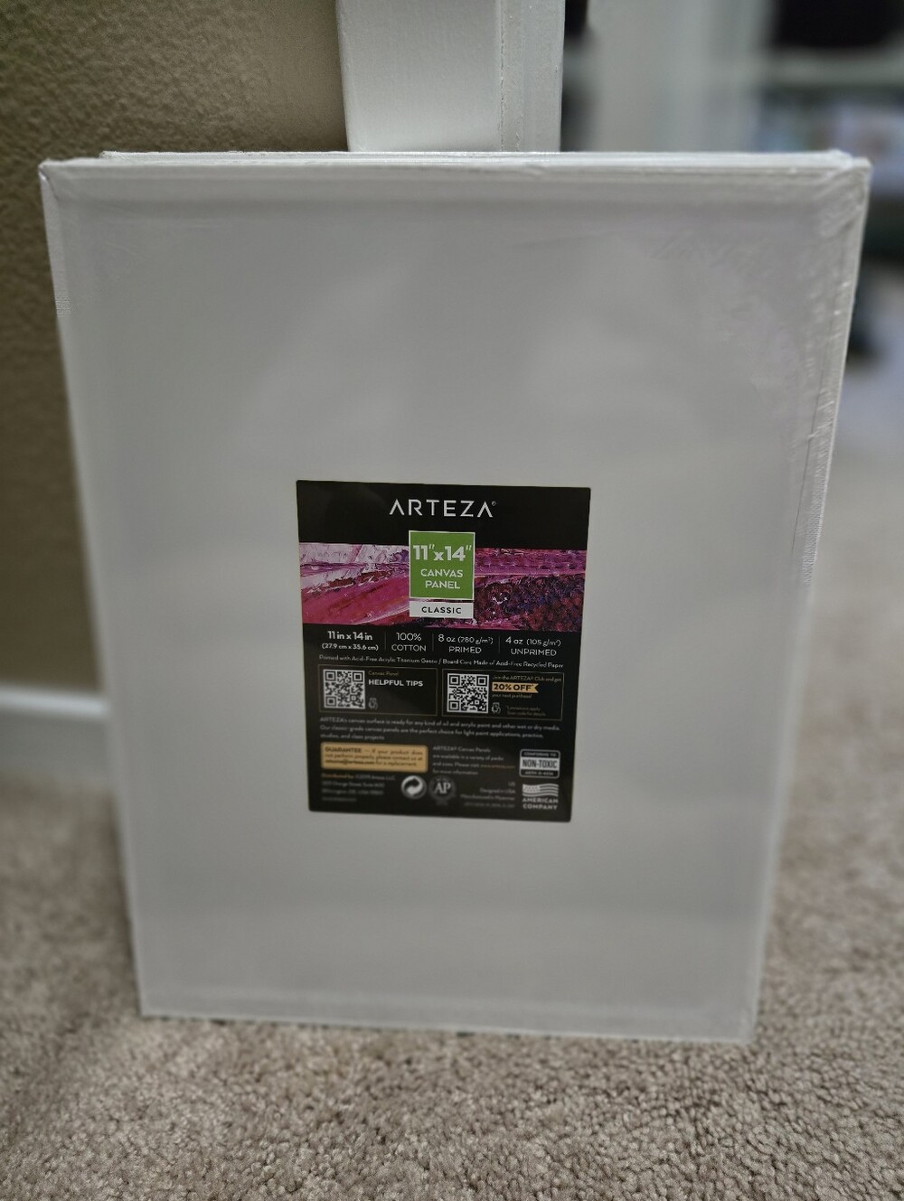 ARTEZA 11” X 14" Canvas Panel set of 11